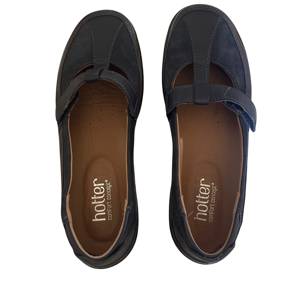 Hotter Comfort Concept Leather Mary Jane Shoes Comfort Walking Black US 7 - Picture 6 of 13